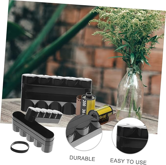 120 Film Roll Storage Box Hard Plastic Film Canisters Organizer Dividers Protective Empty Case for Photography Enthusiasts