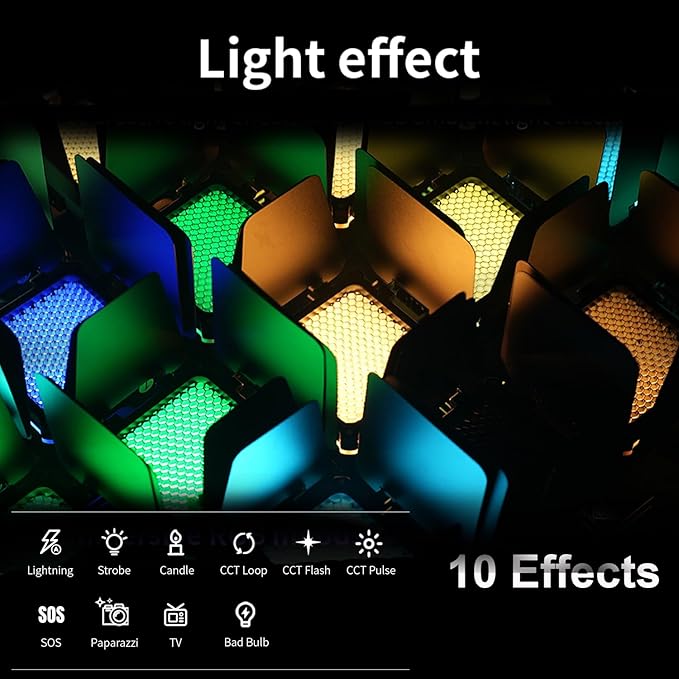 ZHIYUN FIVERAY M20 Bicolor Video Light, [Official] 20W Portable Camera Light, TLCI 97+, Temperature 2700K-6500K with 9 Light Effects, Support Magnetic Attraction and USB-C PD