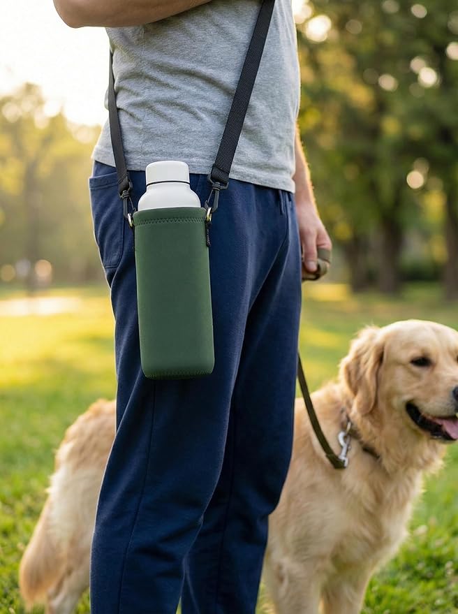 AUPET Water Bottle Bag Carrier,24oz/32oz Insulated Neoprene bottle Sling Holder Case Pouch Cover for 1000ML/750ML Bottles with Shoulder Strap for walking