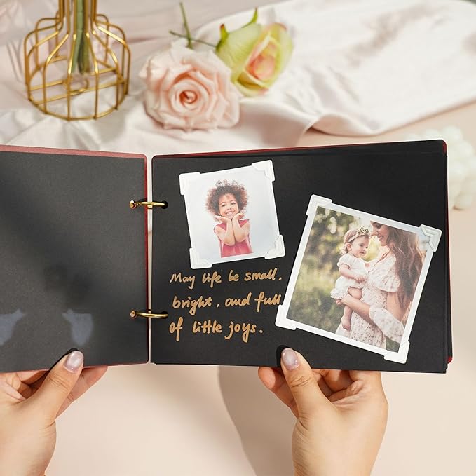 Personalized Wedding Scrapbook Album, Custom Wooden Couples Scrapbook, Anniversary Memory Birthday Engagement Keepsake Gifts Couples Photo Album