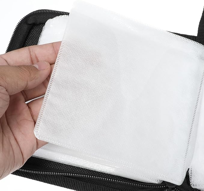 CD Case CD DVD Holder 40 Capacity DVD Storage Case CD Cases For Car CD Organizer Binder CD Book DVD Holders Storage Cases CD Wallet With Sleeves Small CD Carrying Box Disc Booklet For Home Travel