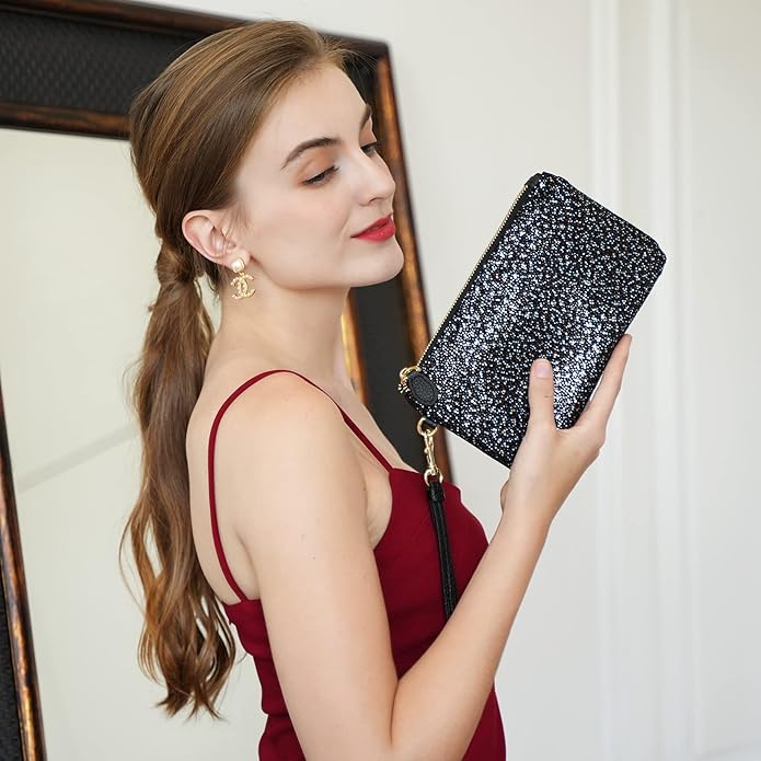 befen Genuine Leather Wristlet Clutch RFID Blocking Bag Cell Phone Wallet Purse Wristlet Wallet Purses and Handbags for Women