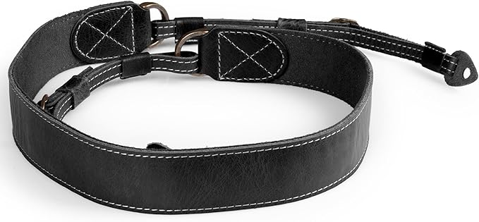 MegaGear Personalized Genuine Leather Camera Strap Custom Engraved DSLR & SLR Shoulder/Neck Strap