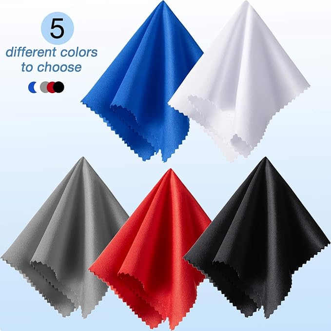 Frienda 50 Pcs Microfiber Cleaning Cloth for Glasses 6x7 Inch Lens Eyeglasses Cleaning Cloth Sunglasses Electronics Glasses Optical Cleaner Wipes Bulk for Camera Lens Eyeglass Screen(Assorted Colors)