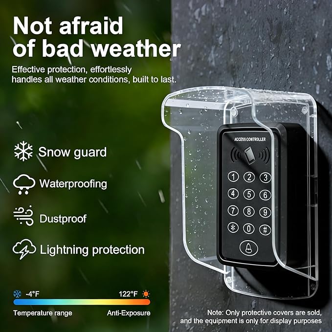 Outdoor Keypad Cover, Ring Doorbell Cover Weatherproof ,Doorbell Rain Cover,Doorbell Protector Suitable for Access Controller,Door Lock Security System