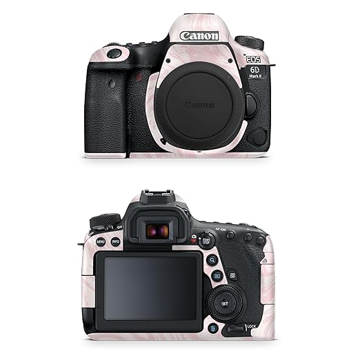 Glossy Glitter Camera Skin Compatible with Canon EOS 6D Mark II Camera (2017) - Silky Pink - Premium 3M Vinyl Protective Wrap Decal Cover - Easy to Apply | Crafted in The USA by MightySkins
