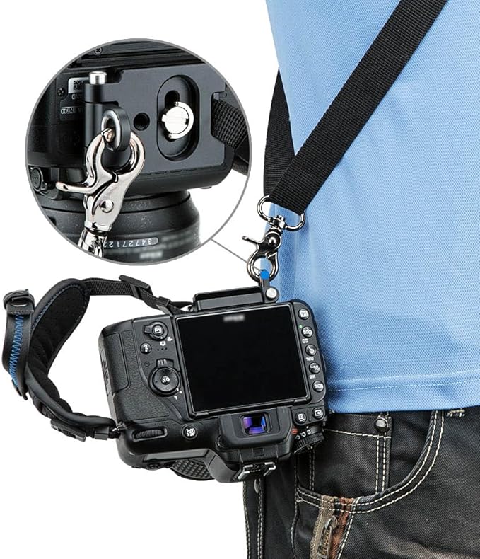 JJC Deluxe Microfiber Camera Hand Strap, Secure Padded Camera Holder Wrist Strap for Canon Nikon Sony Fujifilm Olympus DSLR and Mirrorless, Must Have Photography Accessories for Photographers