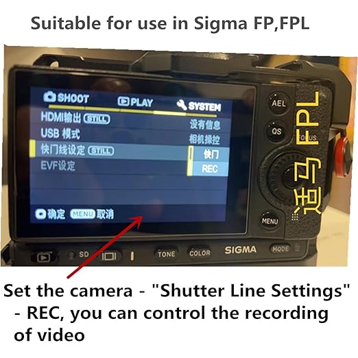 DYTDIEYINGTU RSS-cr41 R Cable for Sigma fp fpl Camera, DJI Ronin Stabilizer - Photo & Video Shutter Release Control