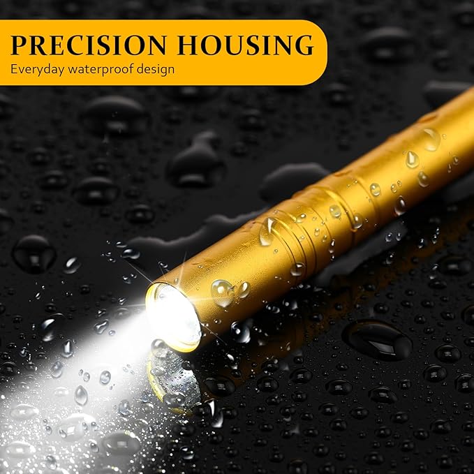 36 Pack Mini Pen Flashlights Bulk Gifts LED Pen Lights Aluminum Pocket Flashlights with Clips Small Handheld Torches for Men Camping Hiking Emergency Outdoor (Multicolor)