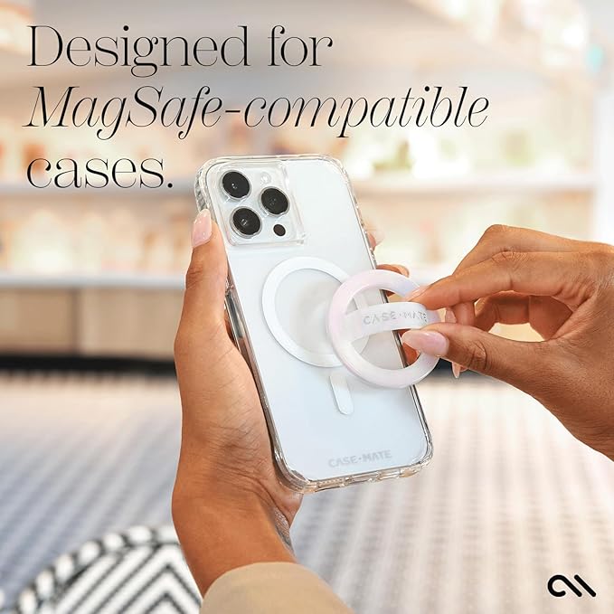 Case-Mate Soap Bubble MagSafe Phone Grip - Detachable Holder for Hand - Thin Collapsible Soft Loop Magnetic Phone Grip for iPhone 17 Pro Max /16 Pro Max/15/14/13/12/S25 Ultra - Iridescent
