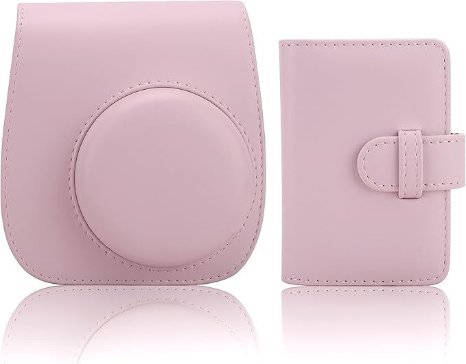 Frankmate Protective Case Compatible with Fujifilm Instax Mini 12 11 9 8 Instant Film Camera with Accessory Pocket and Adjustable Strap