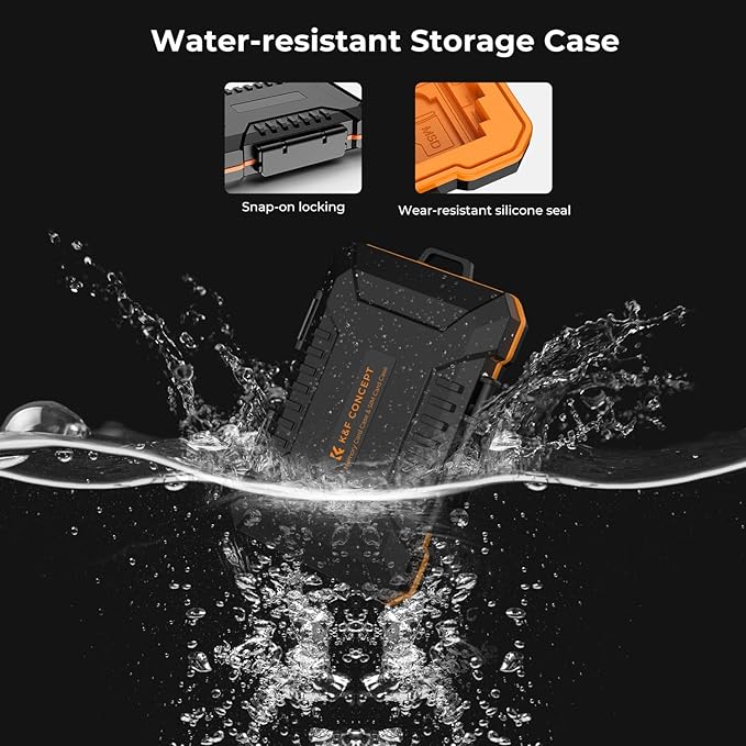 K&F CONCEPT 29 Slot Memory Card Case, Carrying Case for SD, CF, CFexpress, Micro SD, Nano SIM & Micro SIM Cards