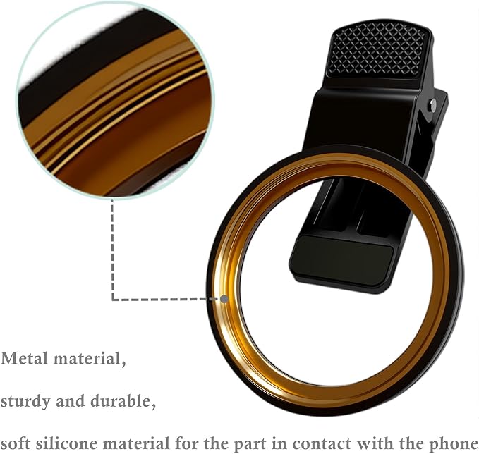 52mm Clip-on CPL Phone Camera Lens Filter, CPL Filter for iPhone 16 15 14 13 12 11,Samsung BLU, Motorola, Xiaomi and Other Smart Phones