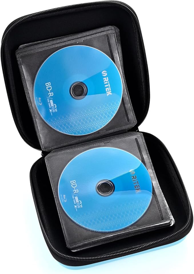 DVD Case, EVA CD Case Holder Storage Organizer Portable Protective DVD Wallet Holder for Car