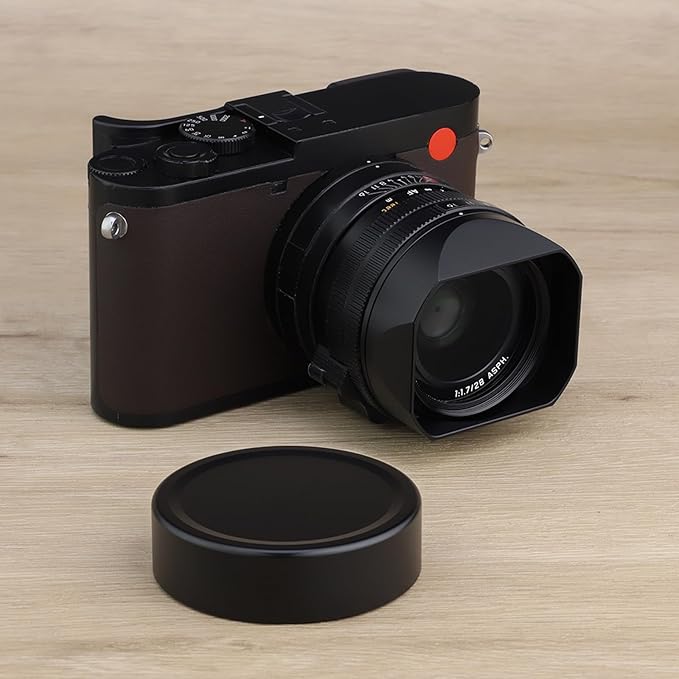 Haoge Metal Front Lens Cap Cover for Leica Q3 Q3-43 Q2 Q Type 116 Type116 Digital Camera Accessories Black