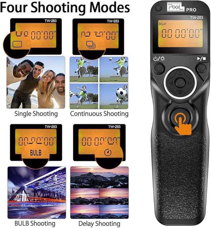 Wireless Shutter Release for Canon, Pixel TW-283 E3/N3 Wireless Remote Control Timer Shutter Release Cable for Canon EOS R EOS R5 R6 R3 1300D 1100D760D 70D 80D 90D 5D IV III 1D 6D 7D fujifilm GFX50R