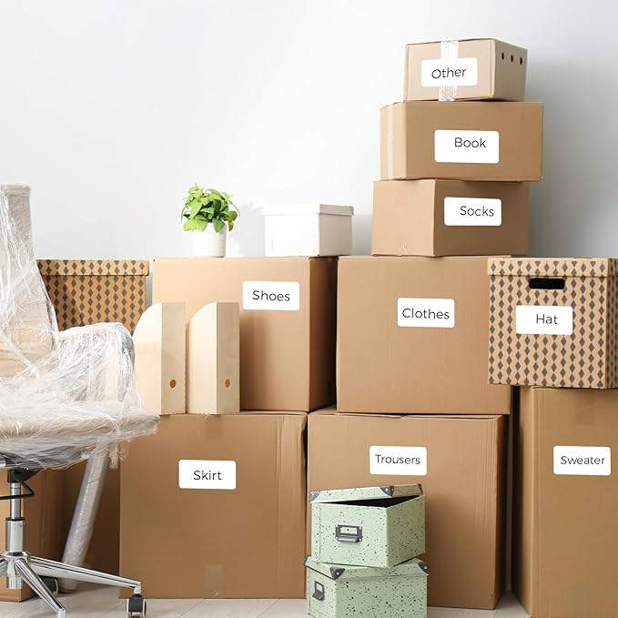 2''x 4" Address Labels, 200 Label Stickers- Laser/Ink Jet Printer Mailing Labels, 8.5"x11" White 20 per Sheet