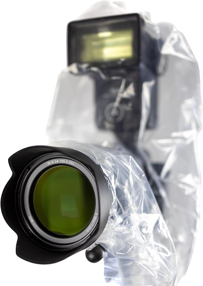 OP/TECH USA Rainsleeve Camera Cover - Clear Rain & Dust Sleeve for Shooting Photos & Video, with Viewfinder Access - Camera Rain Cover, Flash, 2 Pack