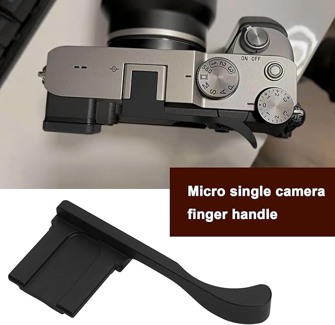 Metal Hot Shoe Thumb Up Rest Hand Grip Compatible with Fujifilm FinePix X-E4 X100F X100V XPro2 XPro3 DSLR Camera Hand Grip Aluminum Alloy Black