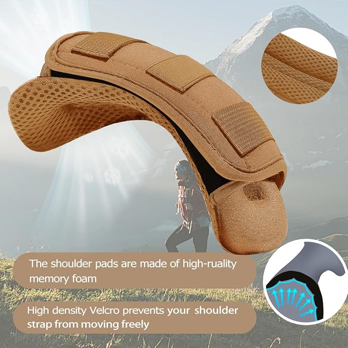 ZINMARK 2Pcs Thick Cushioned Shoulder Pads, Anti-Slip Design and Breathable Mesh Pads for Shoulder Strap,Soft and Comfortable