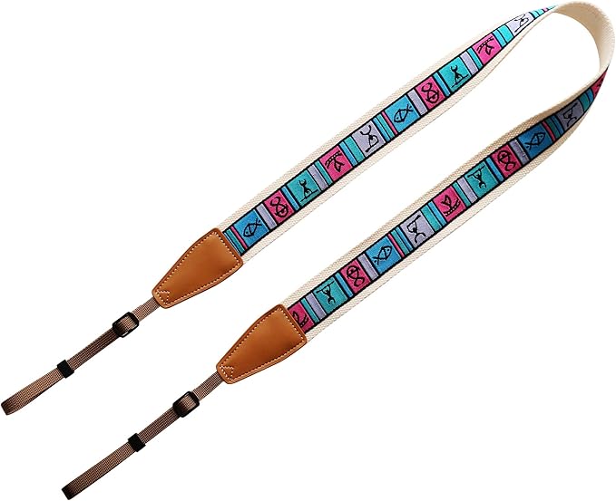 Original Design Personalized Adjustable Camera Strap Hieroglyphs, Fit for Canon Nikon Sony Olympus Interchangeable Lens Digital Camera/DSLR etc.