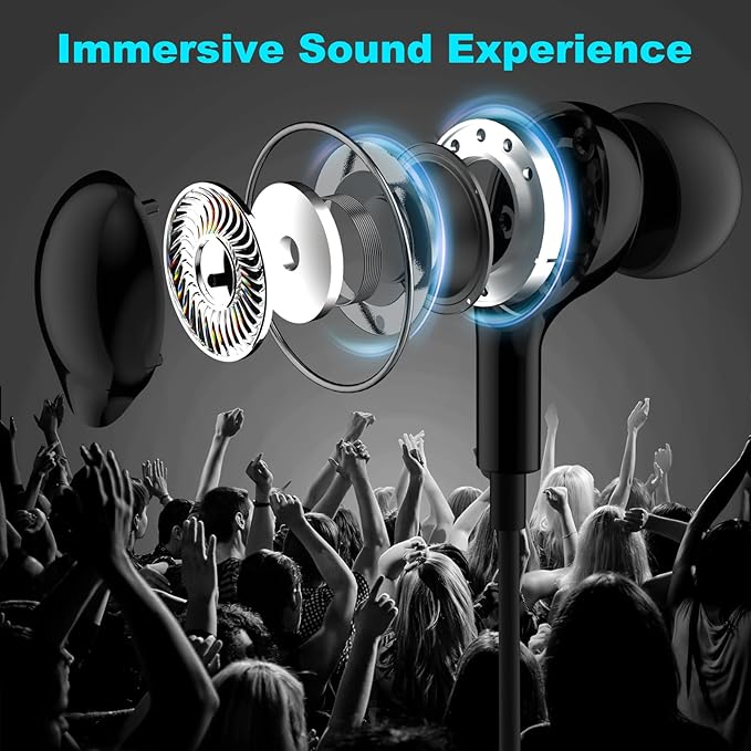 USB C Headphones for iPhone 17 Air 16 Wired Earphones for Samsung Galaxy S24/S23/S22/S25/S26 Ultra for iPhone 15 Pro Wired Earbud with Mic Stereo Noise Cancelling Type C Earbuds for Pixel 9/Oneplus 12