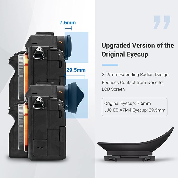 [Large Version] A7IV A7RV A9III A7SIII A1 Eyecup Eyepiece, Camera Viewfinder Eyeshade for Sony Alpha A7M4 A7R5 A9M3 A7S3 A1, 360 Rotating Extension Oval Design, Replace Sony FDA-EP19 Eye Cup
