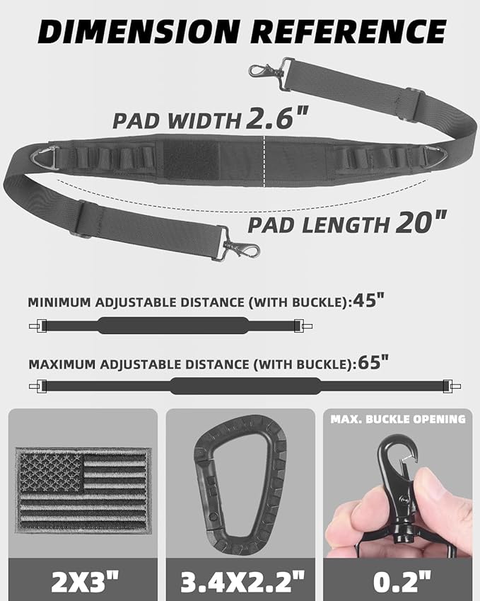 AMYIPO 65" Replacement Shoulder Strap, Universal Laptop Adjustable Length Neoprene Padded Bag Strap