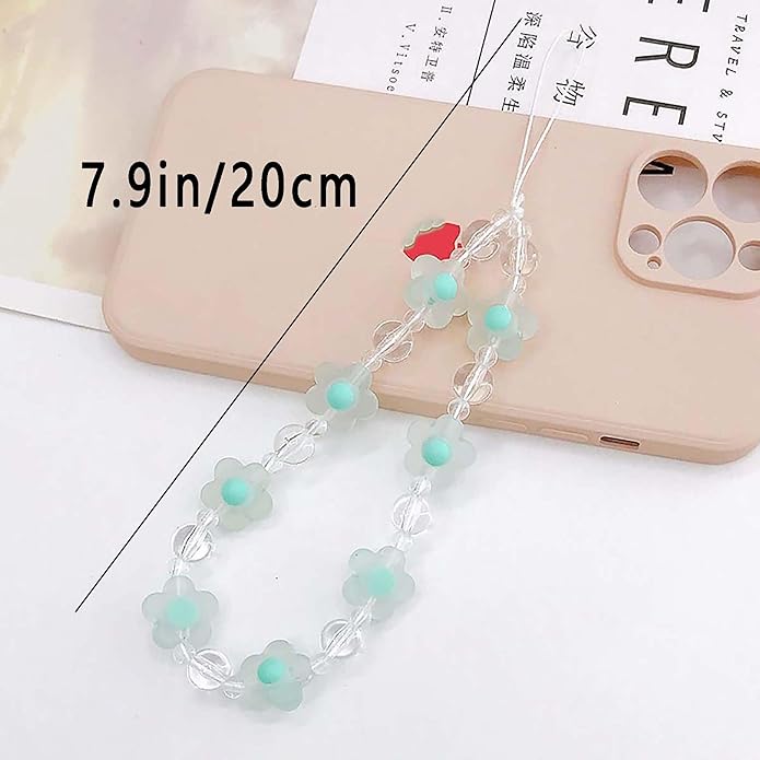 Beaded Phone Charm Lanyard Strap Girly Style Fixed Beads Pearl Lanyards