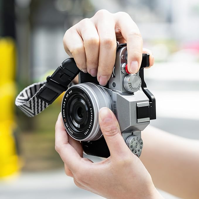 JJC Metal Thumb Grip & Soft Shutter Button for Fuji Fujifilm X-T30 III X-T30 II XT30 III XT30 X-T20 X-T10 Mirrorless Cameras, Hot Shoe Cover Protector Thumb Rest for Stable Safe Hand Hold, Black Color