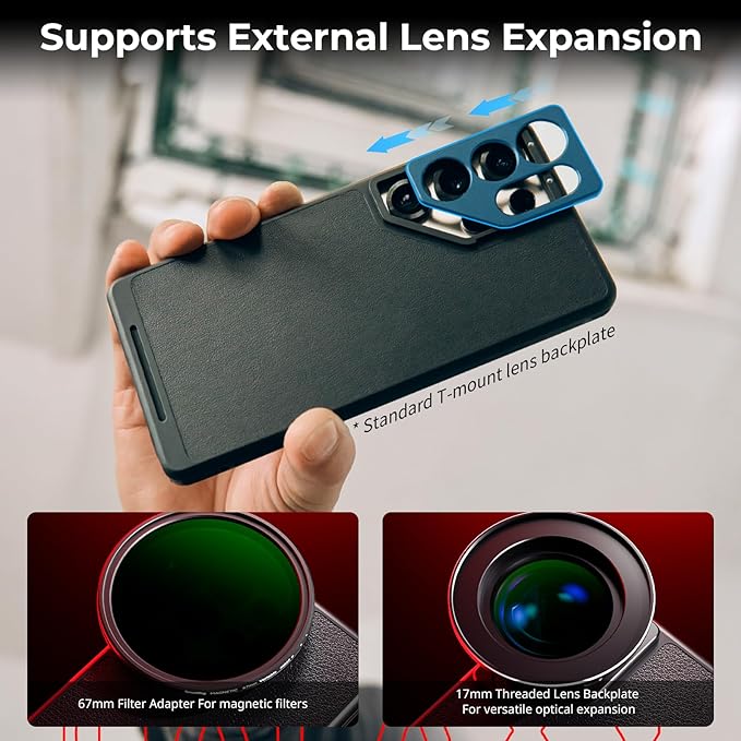 SmallRig S25 Ultra Cage Kit for Samsung Aluminum Cage with 67mm Magnetic Filter Adapter, Quick Release Design, Phone Video Rig for Vlogging and Live Streaming -5254
