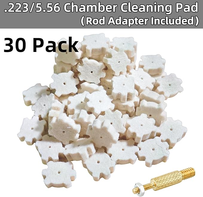 Universal Gun Cleaning Kit for .22 .223Cal 5.56mm .22LR Rifle Pistol, Bore Chamber Brush,Bore Mop,Gun Snake,Star Chamber Cleaning Pads,Brass Rods in Zippered Compact Case