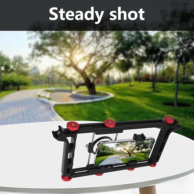 Smartphone Video Rigs Phone Cage for Cinematic Creation Live Streaming, Durability Aluminum Vlog Expanding Frame Phone Video Stabilizers