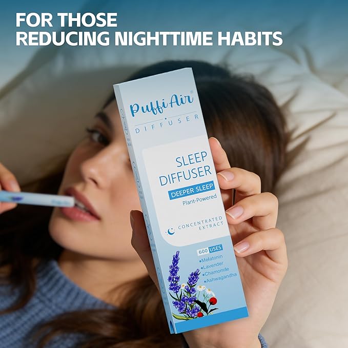 Herbal Anxiety Pen - Melatonin Diffuser with Lavender, Chamomile & Ashwagandha for Sleep Support & Stress Relief - 600 Uses