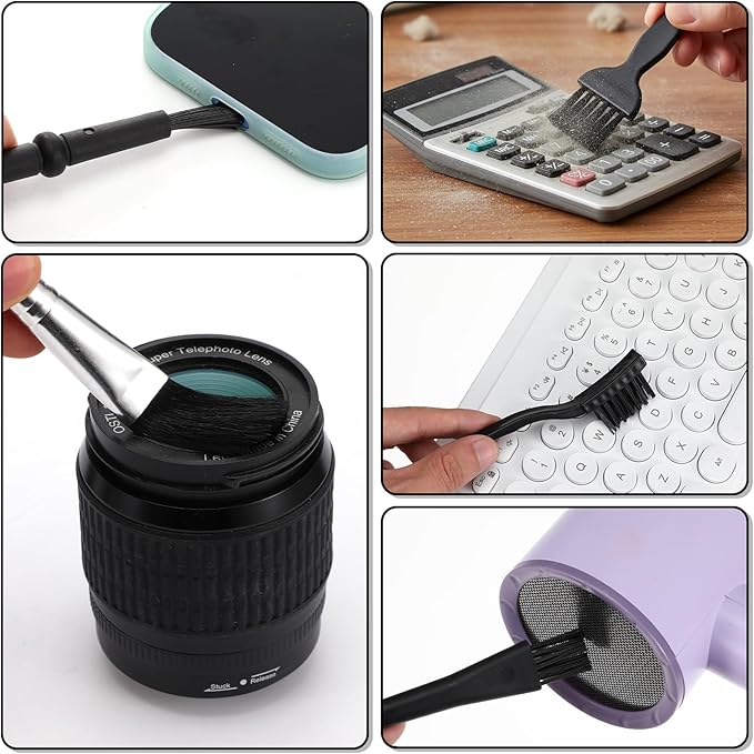 8 Pcs Anti Static Electronic Dust Cleaning Brushes Mini Keyboard Cleaning Brushes Kit Anti Static Brush for Laptop Computer Keyboard Motherboard Camera Small Space Car Lab(6)