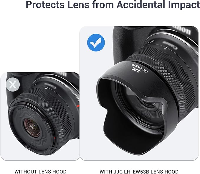 Tulip Lens Hood for Canon RF-S 10-18mm f/4.5-6.3 is STM Lens, Reversible Lens Shade Protector Replaces Canon EW-53B, Compatible with 49mm Filter or Lens Cap