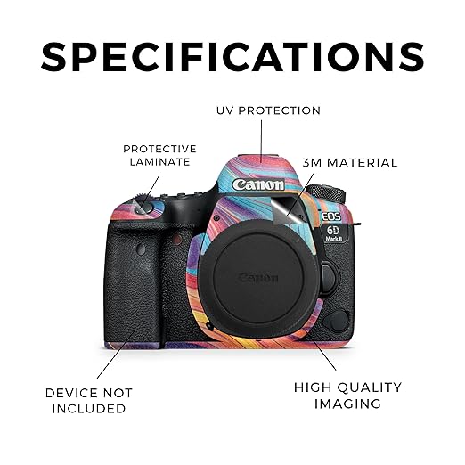 Glossy Glitter Camera Skin Compatible with Canon EOS 6D Mark II Camera (2017) - Orange Pour - Premium 3M Vinyl Protective Wrap Decal Cover - Easy to Apply | Crafted in The USA by MightySkins