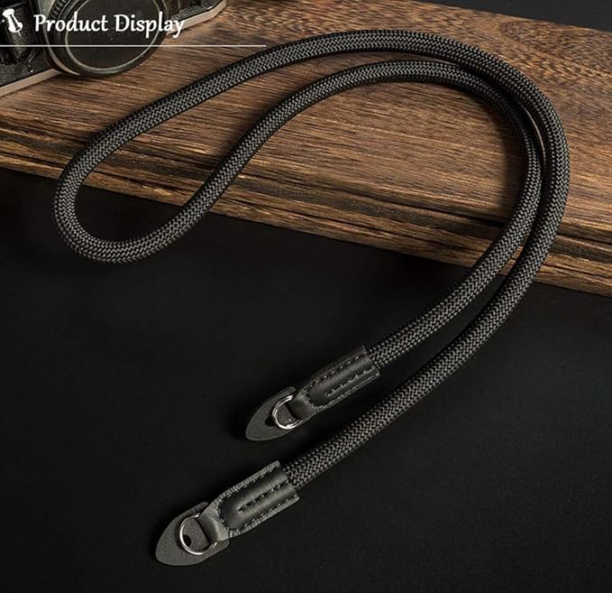 MINI GAGA Mirrorless Camera Neck Strap for Leica Climbing Rope Shoulder Strap and All Camera DSLR SLR Black