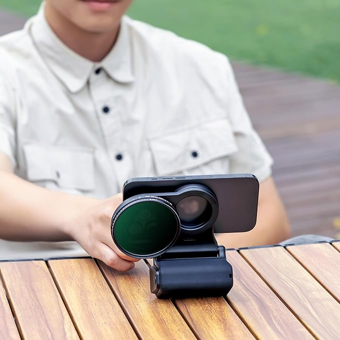 67mm Magnetic Phone Lens Filter Adapter Kit for iPhone 16/15/14 Pro(NOT for Pro Max),UV ND CPL Phone Filter Mount with Universal Smartphone Camera Shutter Grip for Photography(Filters Not Included)