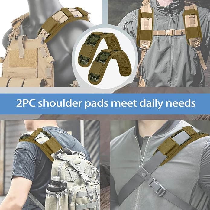 ZINMARK 2Pcs Ultra-Thick Shoulder Pad Cushions for Laptop Bags,Messenger Bags,Briefcases,Luggage, Tool Bags,Travel Bags etc