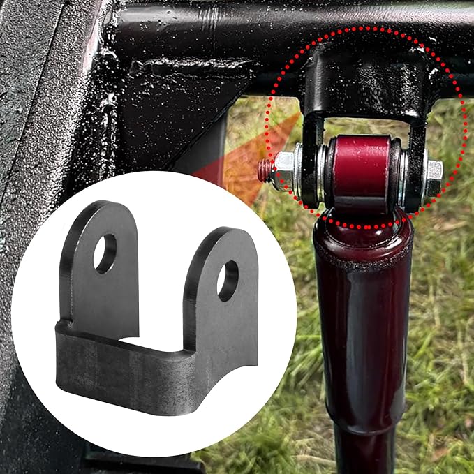 4 Pcs Shock Mount Bracket, Curved Weld On Bracket Axle for Truck, Trailer