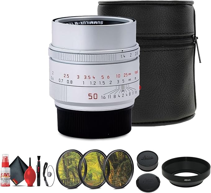 Leica Summilux-M 50mm f/1.4 ASPH. Lens (11729) + Lens Filter Kit + Cleaning Kit + Lens Hood + Lens Cap