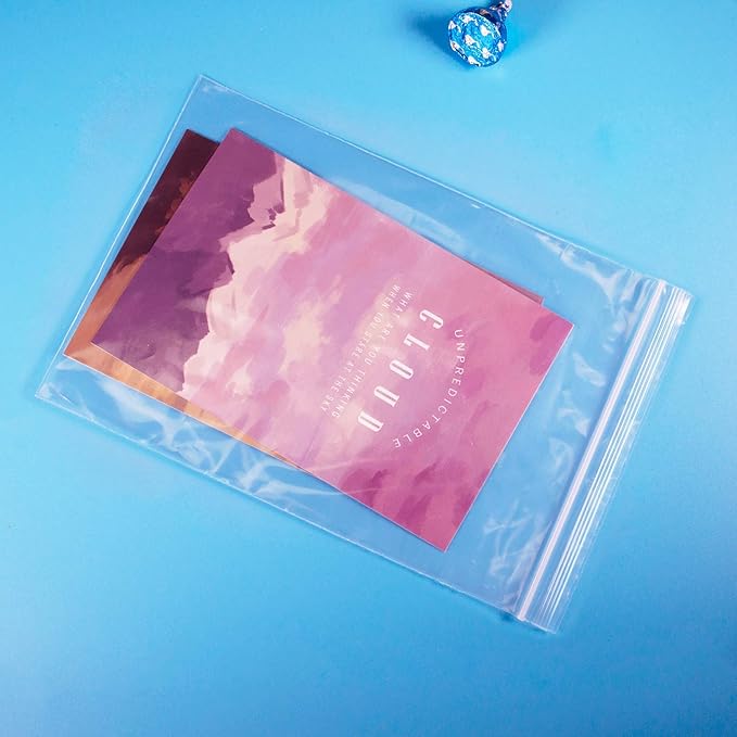 iMailer - 100 Count - 8" x 10" Zip Bags - Clear Reclosable Zip Plastic Poly Bags 2 Mil with Resealable Lock Seal Zipper for Art Prints, Brochure, Photoes, Handicraft Gift