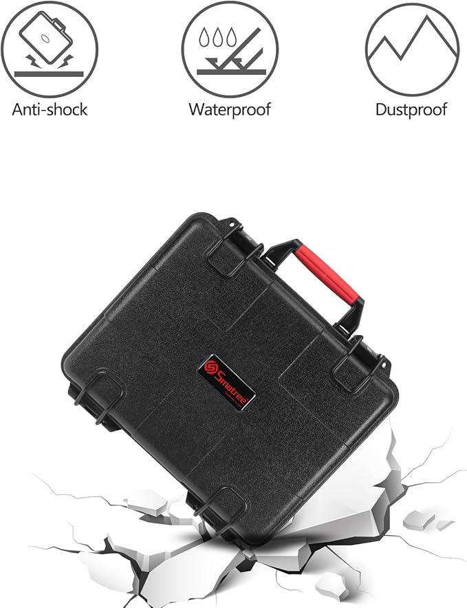 Smatree GA700-3 Waterproof Hard Case Compatible for GoPro Hero 13/12/11/10/9/8/7/6/5/4/3 Plus/3/GoPro 2018/AKASO Brave 7 LE/DJI OSMO Action Camera, 11.7 Liter(Camera and Accessories Not Included)