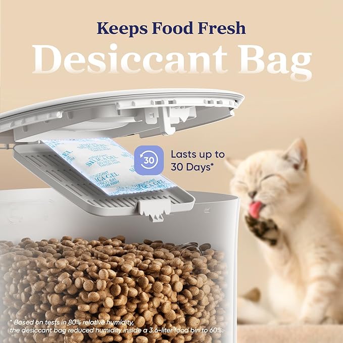 Pet Food Desiccant Bag, 3 Packs Upgrade Desiccant Packets with Color-Changing Reminder Keep Cat Food & Dog Food Dry and Fresh Lasts up to 3-Month in Total, PRD-R351-WUS