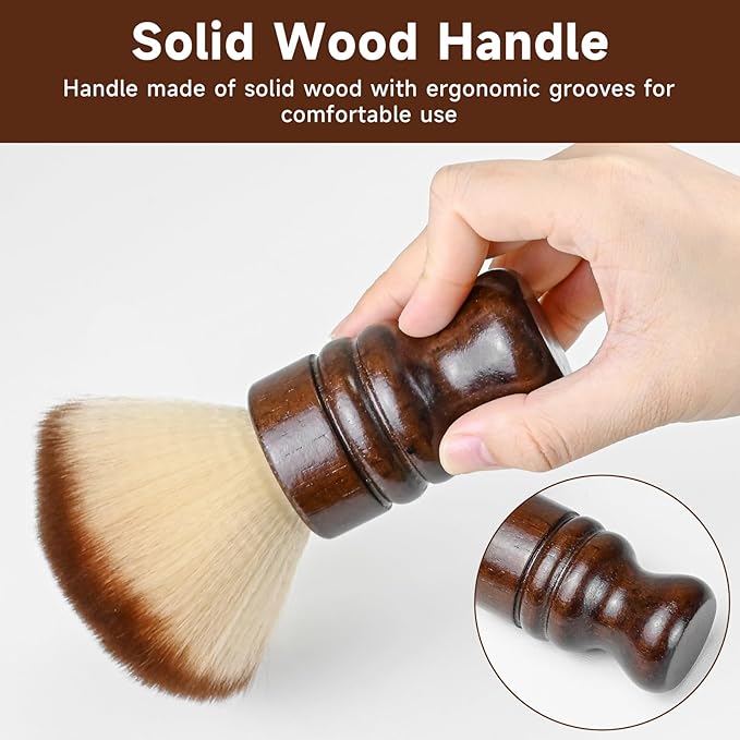 Vinyl Record Cleaning Kit, 2-in-1 Anti-Static Carbon Fiber Record Brush & Stylus Cleaner with Wooden Handle, Turntable Accessories and Gift for Record Collectors