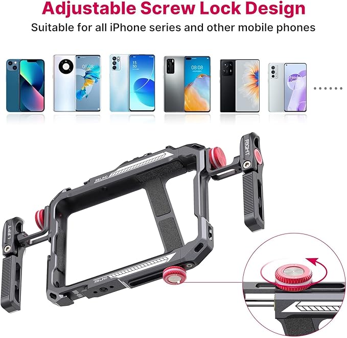 ULANZI F38 Camera Quick Release Plate w 1/4" to 3/8" Screw Thread + ULANZI Smartphone Video Rig with Handles