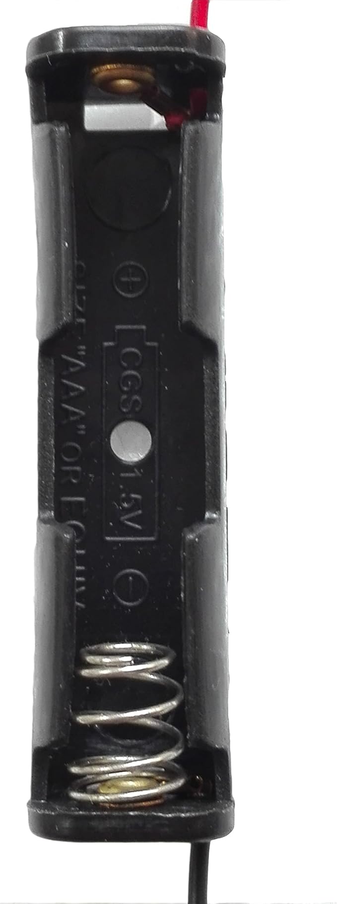 6PCS 1 x 1.5V AAA Battery Spring Clip Black Plastic 1 x 1.5V AAA Battery Case Holder Box Black Red Wire Leads