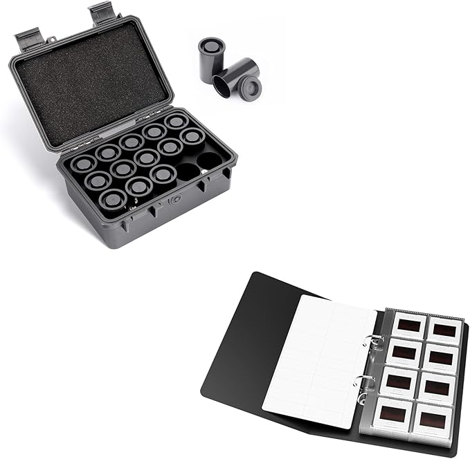JJC Durable 35mm Film Case with Storage Box Kit for 135 Film Archiving Organization