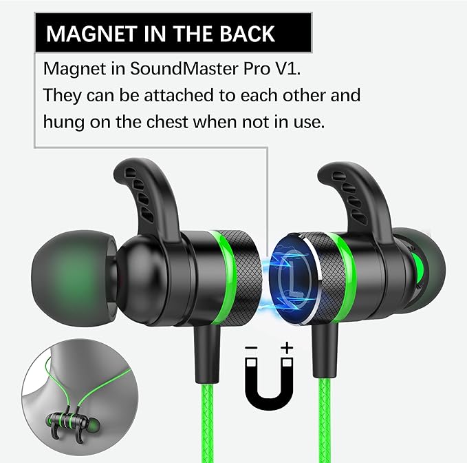 Soundmaster Pro V1 - Gaming Earphones with Dual Audio Drivers,in-Line Mic with Mute and Volume Control,Compatible with Xbox Series,Xbox One,Ps5,Ps4,Switch,Pc with 3.5mm
